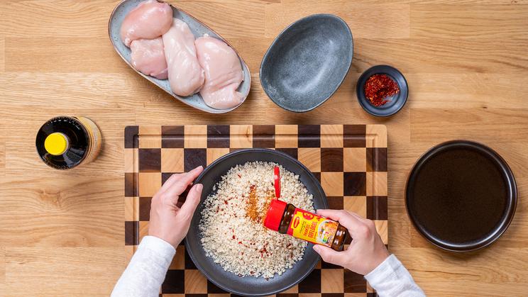 Knusprige Hähnchenbrust "Chili" aus dem Ofen