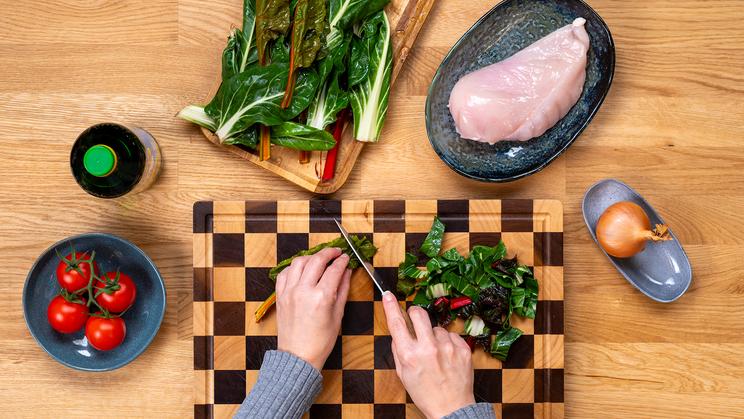 Mangold Curry Hähnchen