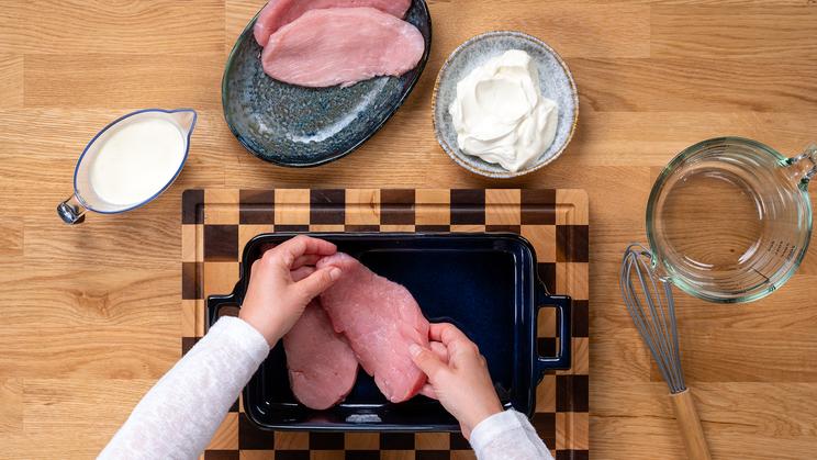 Zwiebelschnitzel aus dem Ofen