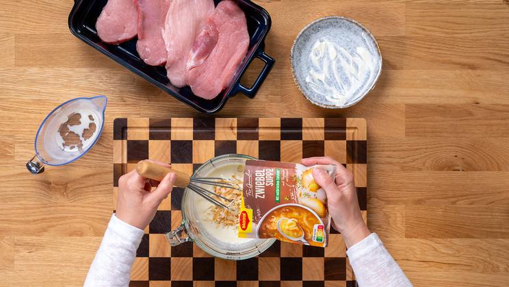 Zwiebelschnitzel aus dem Ofen
