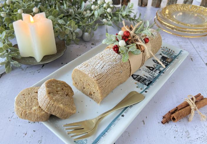 Tronco Navideño de frutos secos