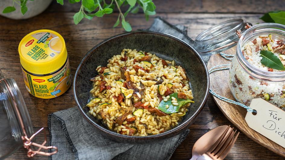 Risotto-Reismischung mit Steinpilzen zum Verschenken