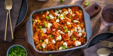 Ravioli-Gemüse Auflauf mit Feta