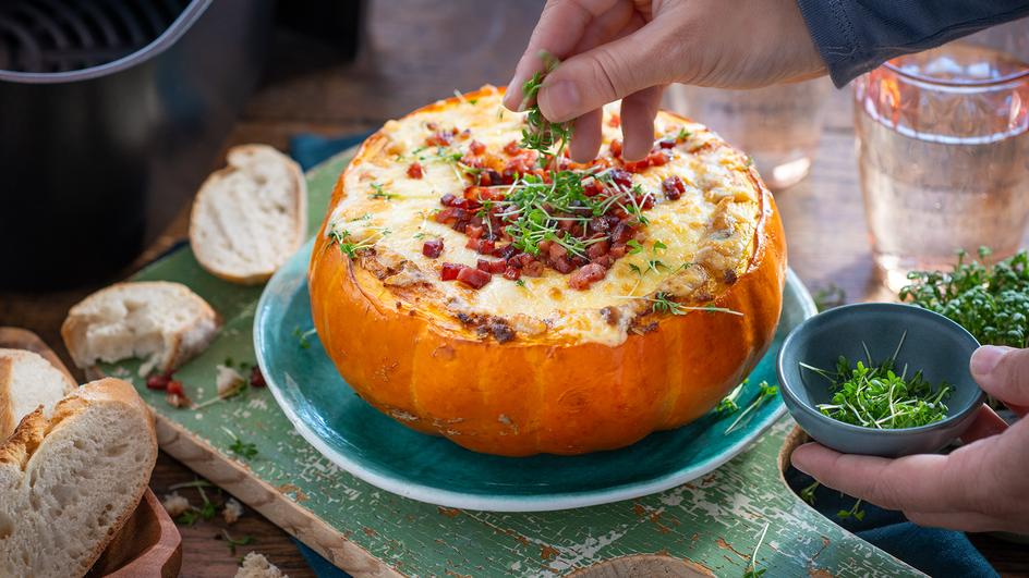 Käse Hokkaido im Airfryer