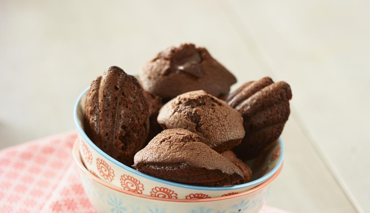 Madeleine de chocolate negro 70%