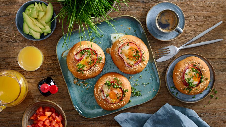 Bagel mit Ei und Schinken | maggi.de