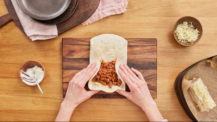 Schnelle Lasagne-Wraps im Airfryer