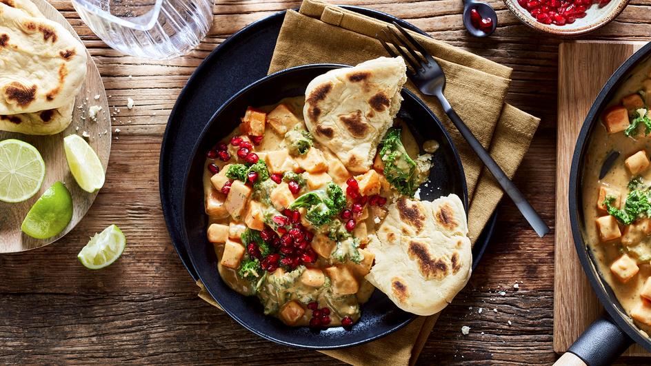 Grünkohl-Curry mit Süßkartoffeln