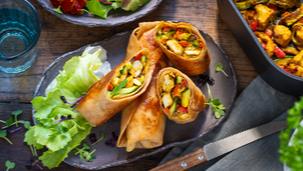 Schnelle Chicken-Wraps in der Heißluftfritteuse