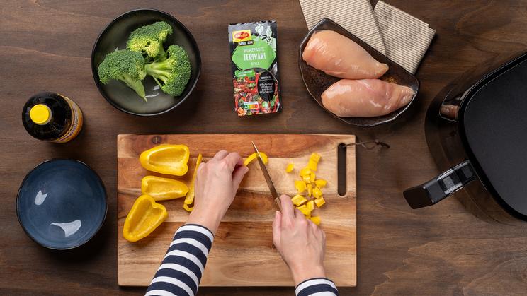 Chicken-Teriyaki in der Heißluftfritteuse