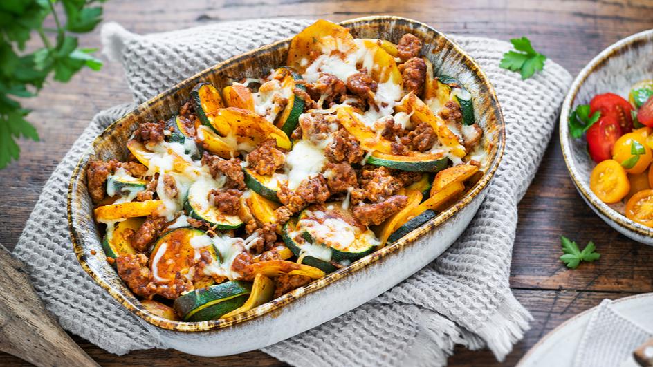 Zucchini-Moussaka mit Hackfleisch