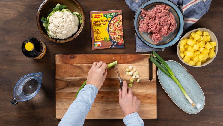 Blumenkohl-Kartoffel-Pfanne mit Hackfleisch