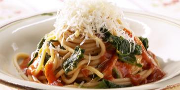 Spaghetti Napoli nach Florentiner Art