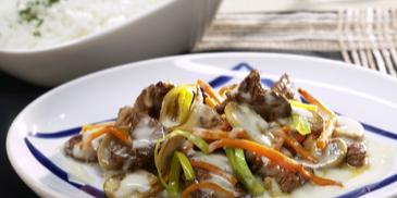 Putengeschnetzeltes aus dem Wok