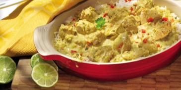 Limetten-Hähnchen auf Basmatireis