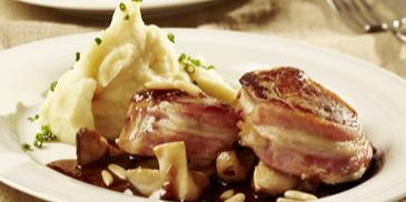 Balsamico-Steinpilze mit Schweinemedaillons