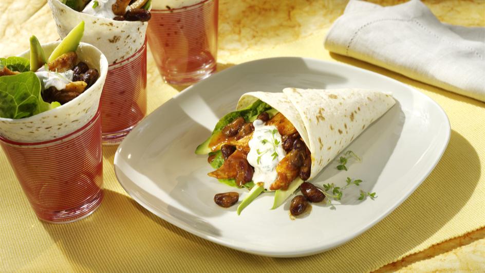 Chicken-Wraps mit Avocado