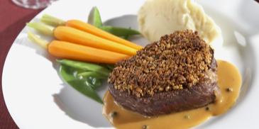 Rinderfilet mit Walnusskruste