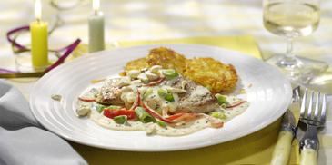 Buntes Kräuter-Rahmschnitzel