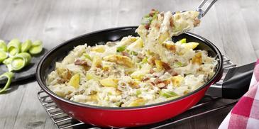Herzhafte Schupfnudelpfanne mit Sauerkraut