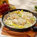 Bunte Schnitzelpfanne