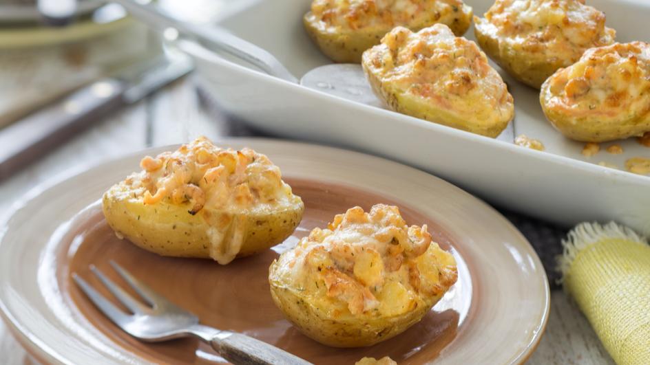 Gefüllte Lachskartoffeln