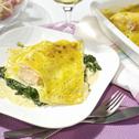 Blattspinat-Lasagne mit Lachs