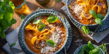 Kürbis Lasagne Suppe