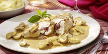 Hähnchenbrustfilets mit Preiselbeerfüllung