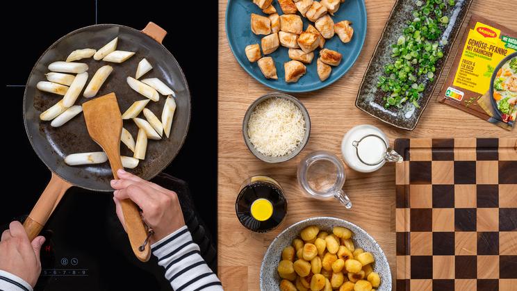 Spargel-Gnocchi-Pfanne
