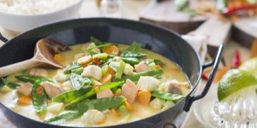 Buntes Fisch-Curry