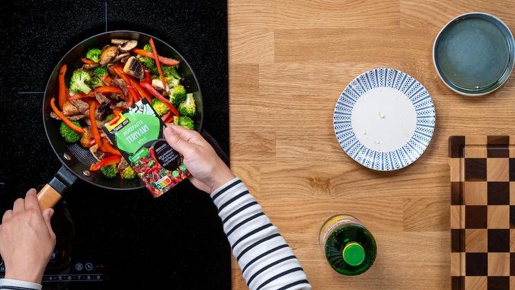 Teriyaki-Rindfleisch mit Gemüse