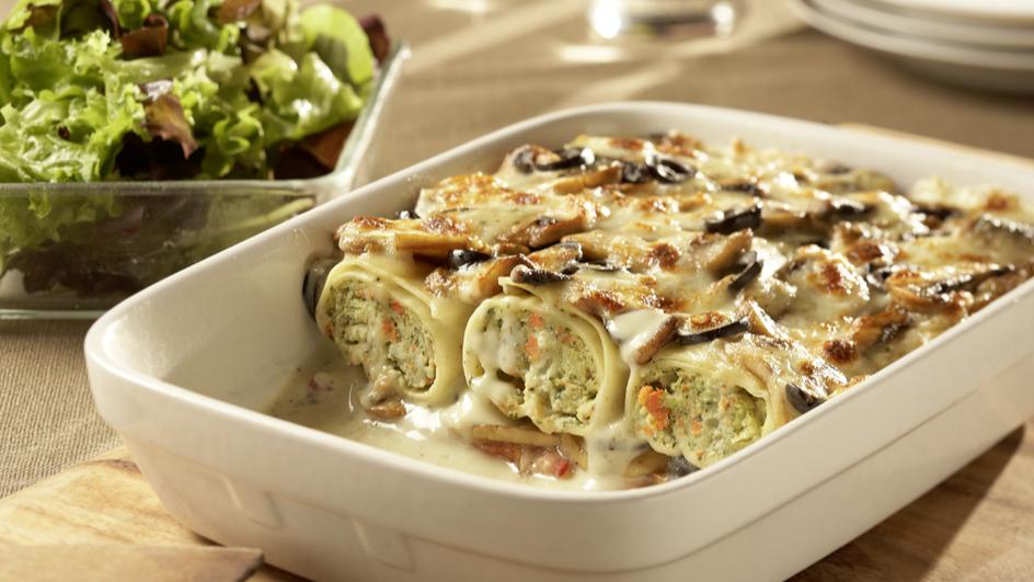 Mediterranes Gemüsemaultaschen-Gratin