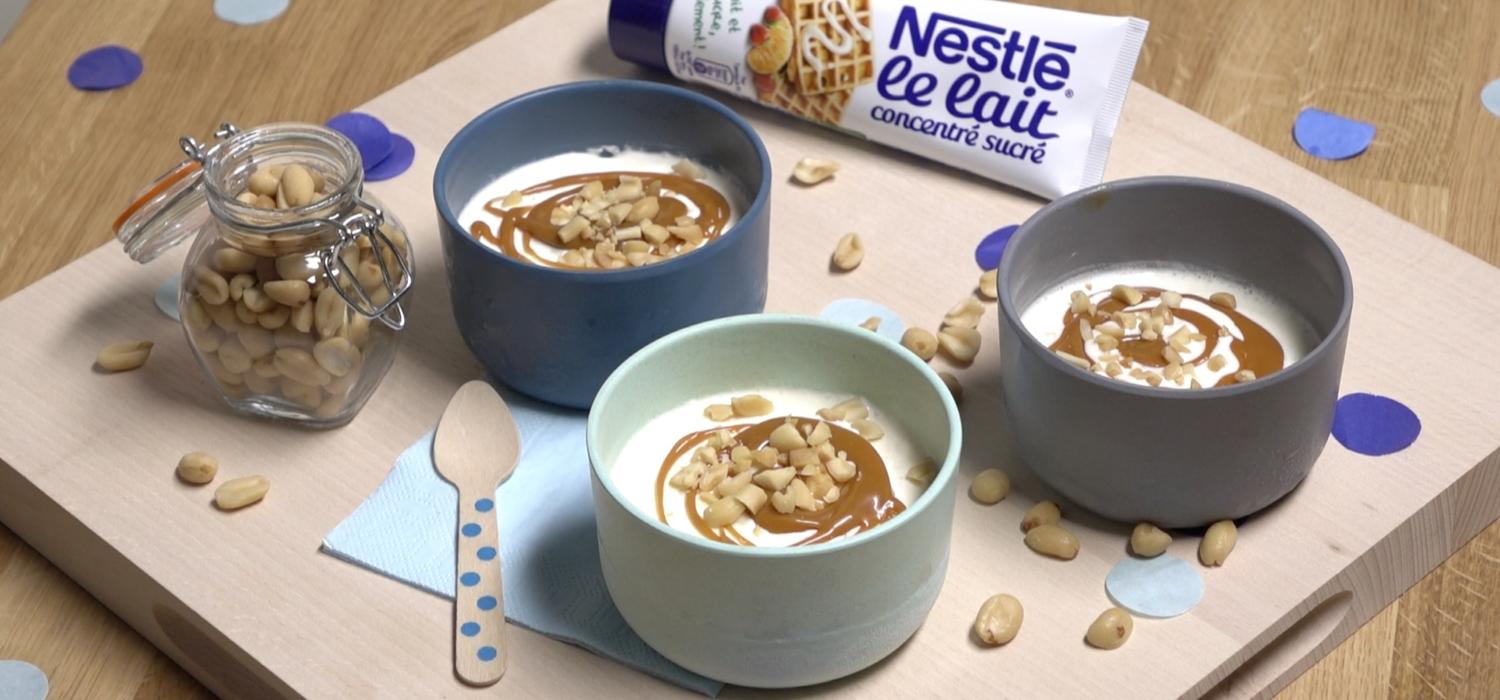 Glace au lait caramel et cacahuètes | LAIT CONCENTRE SUCRE