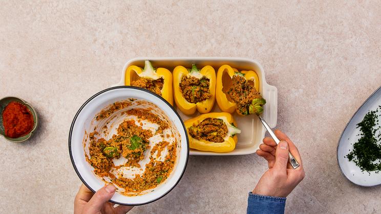 Gefüllte Paprika mit Couscous