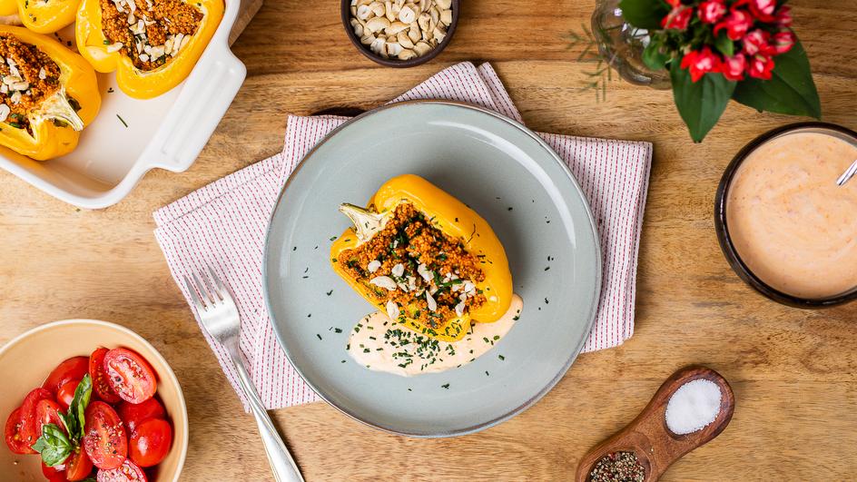 Gefüllte Paprika mit Couscous
