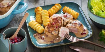 Überbackene Jägermedaillons