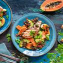 Avocado-Papaya-Salat mit Honig-Dressing