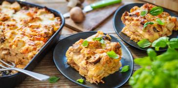 Lasagne mit Hähnchenbrust und Champignons
