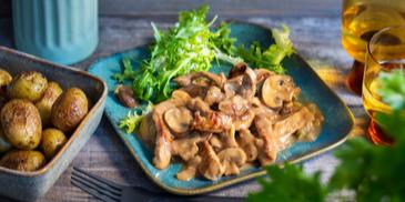Cremiges Geschnetzeltes mit Champignons