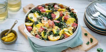 Kartoffel-Grünkohl-Gratin