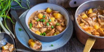 Rustikale Ratsherrenpfanne mit Champignons
