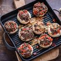 Gefüllte Champignons mit 3-Pfeffer-Sauce