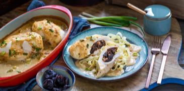 Fruchtig gefüllte Hähnchenbrust