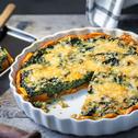 Süßkartoffel-Spinat Quiche