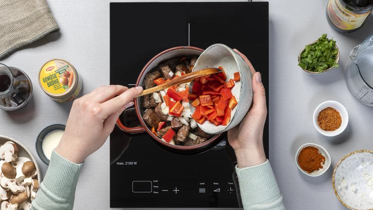 Rindersaftgulasch mit Pilzen