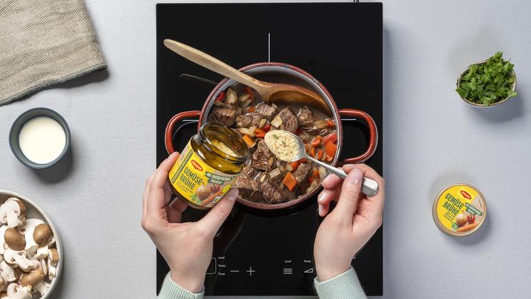 Rindersaftgulasch mit Pilzen