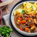 Rindersaftgulasch mit Pilzen