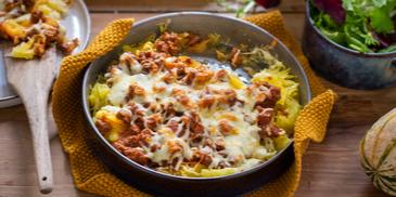 Low Carb Spaghetti-Kürbis Gratin