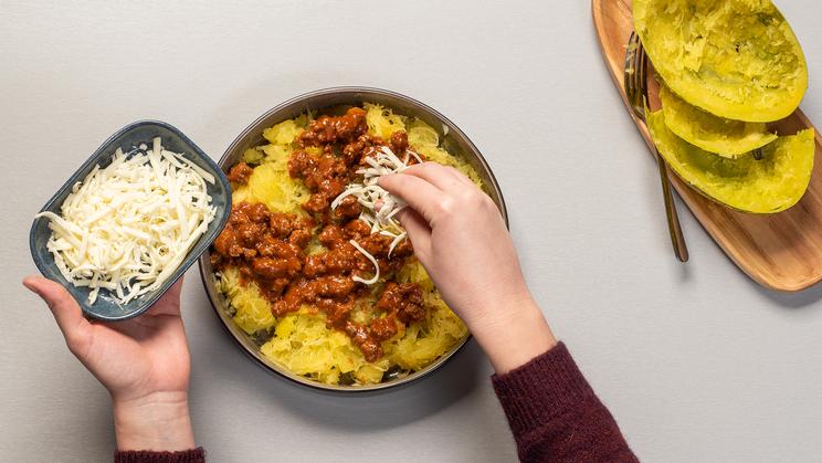 Low Carb Spaghetti-Kürbis Gratin